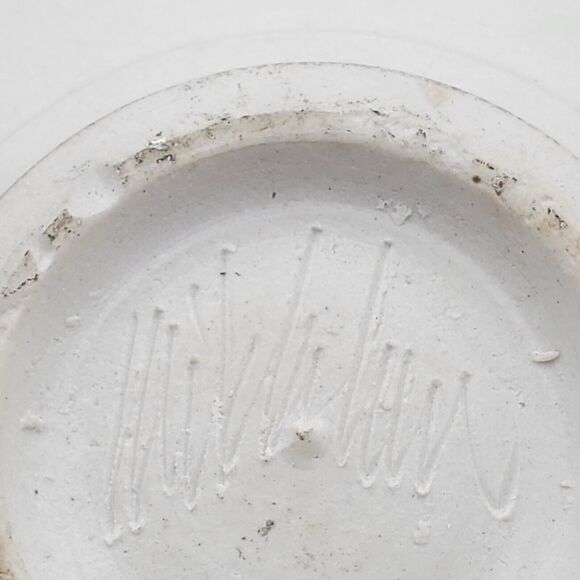 Studio Pottery Squat Vase Round Signed Hand Painted Arts & Craft Striped Pot Vtg - Picture 7 of 7